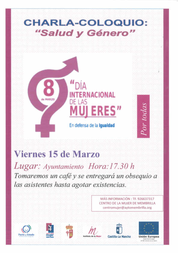 Charla-coloquio: Salud y Género Charla-coloquio: Salud y Género